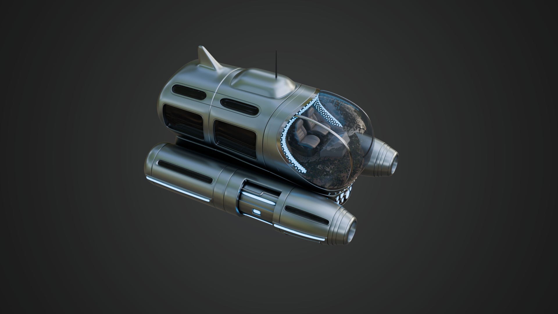 Tourist Submersible with Bubble-Shaped Cockpit 3D model_10