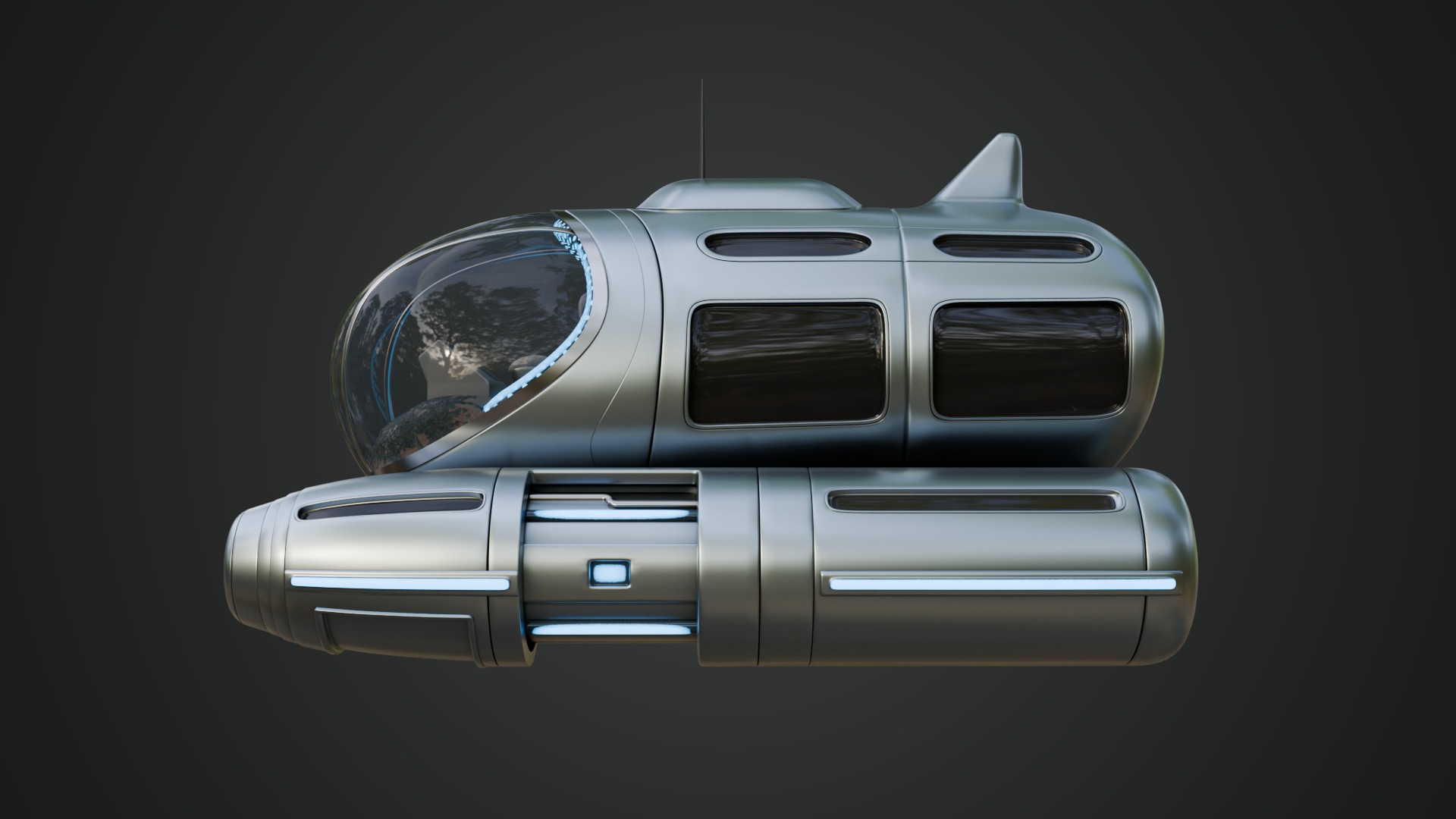 Tourist Submersible with Bubble-Shaped Cockpit 3D model_4