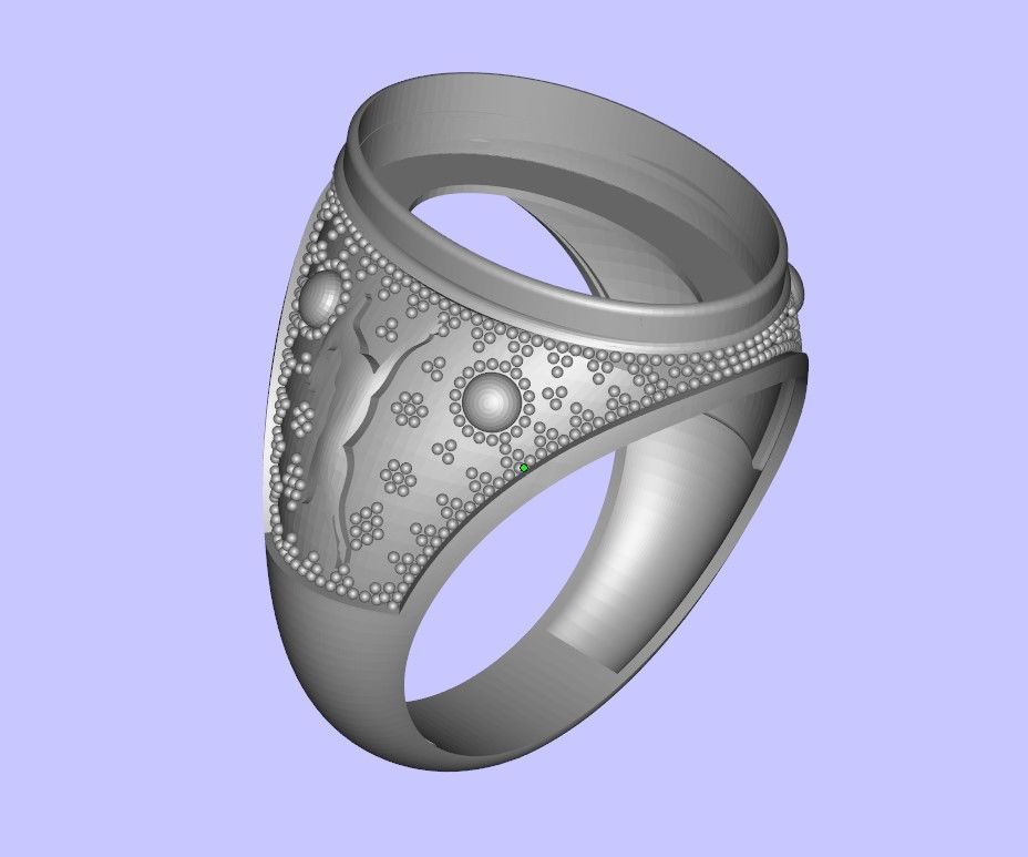 Men Oval Ring 3D print model_1
