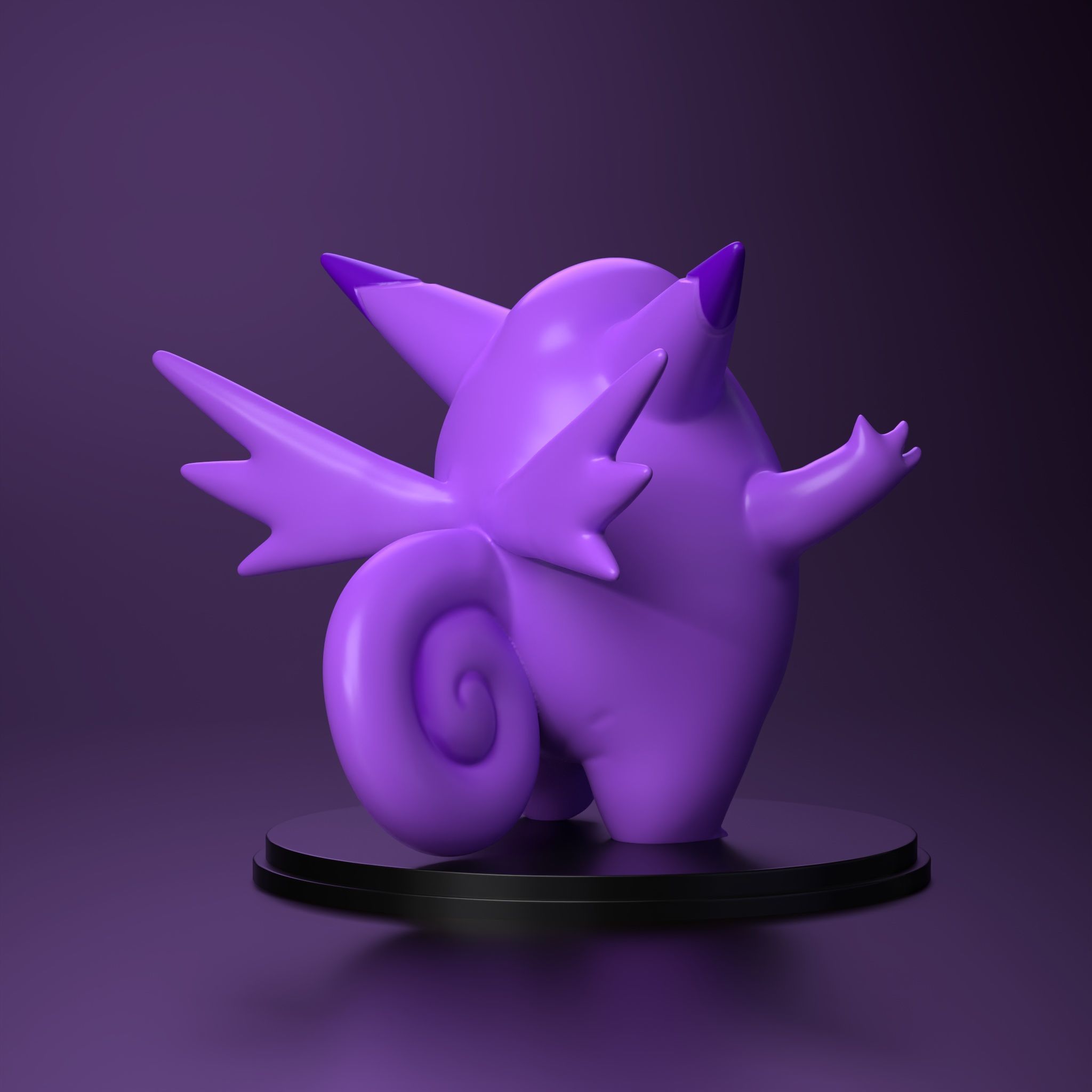 Clefable pokemon 3D print model_5