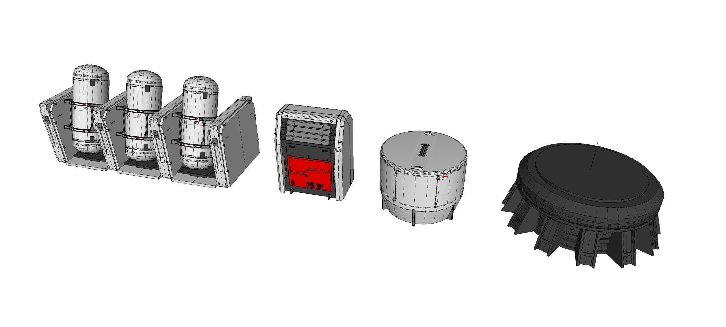 sci-fi Architecture kitbash 50 3D model_25