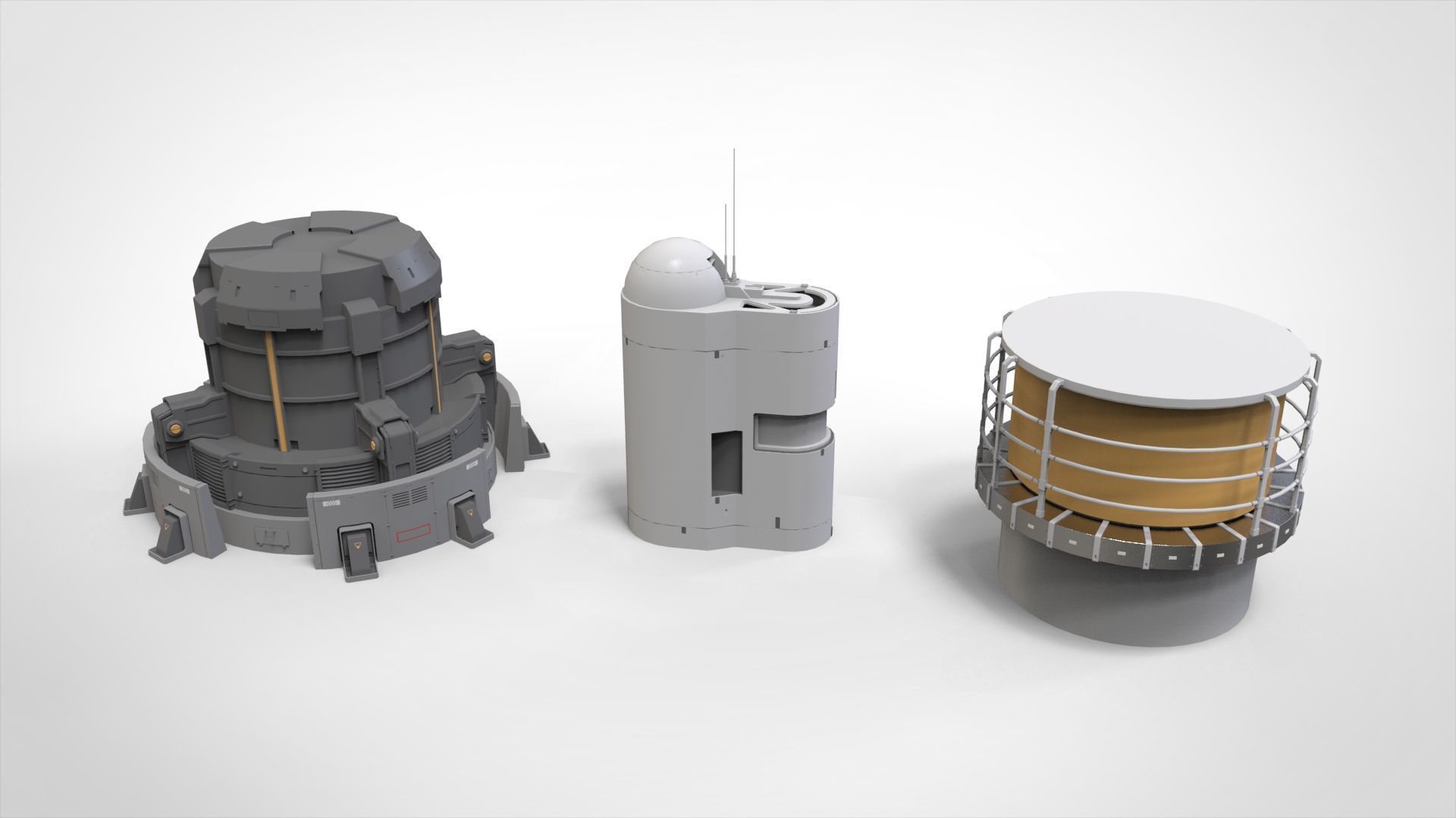 sci-fi Architecture kitbash 50 3D model_14