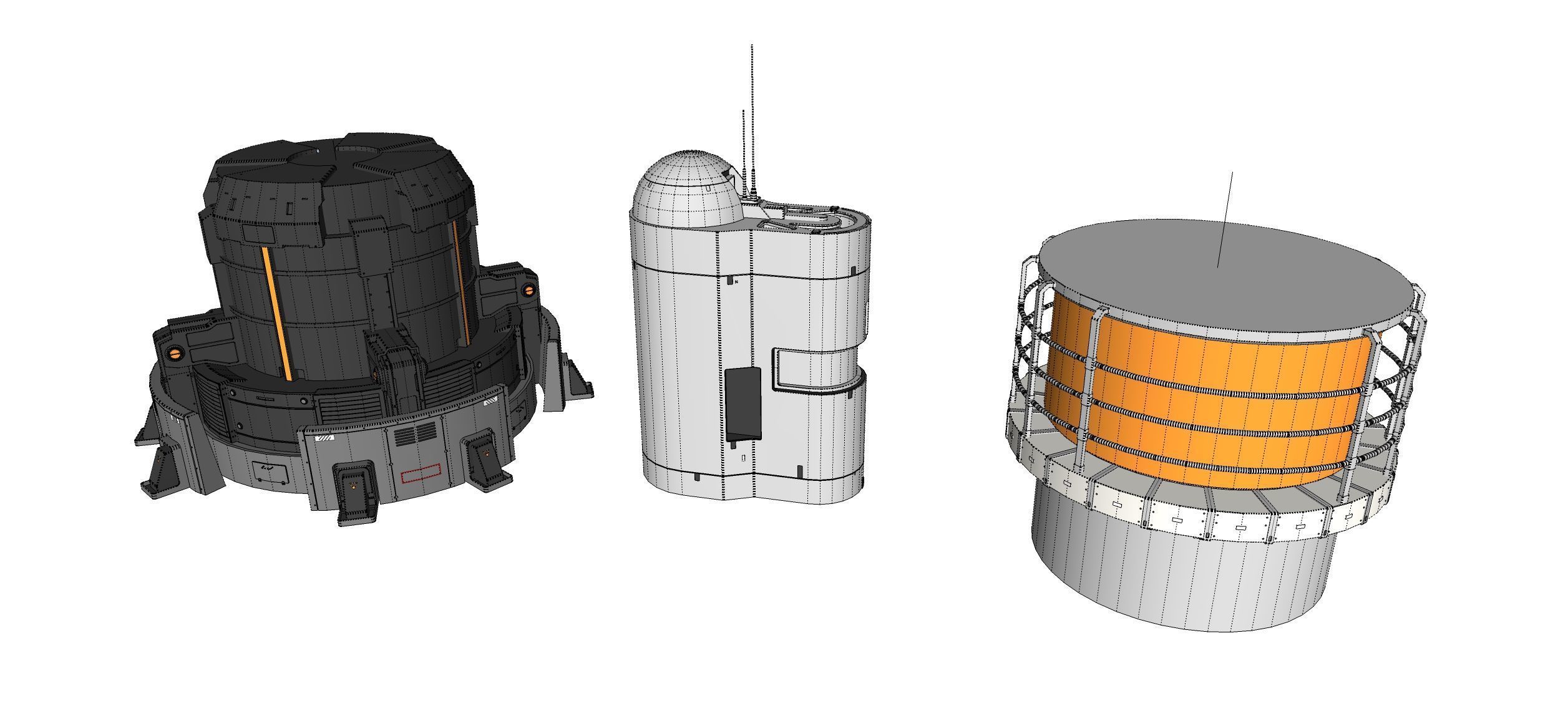 sci-fi Architecture kitbash 50 3D model_24