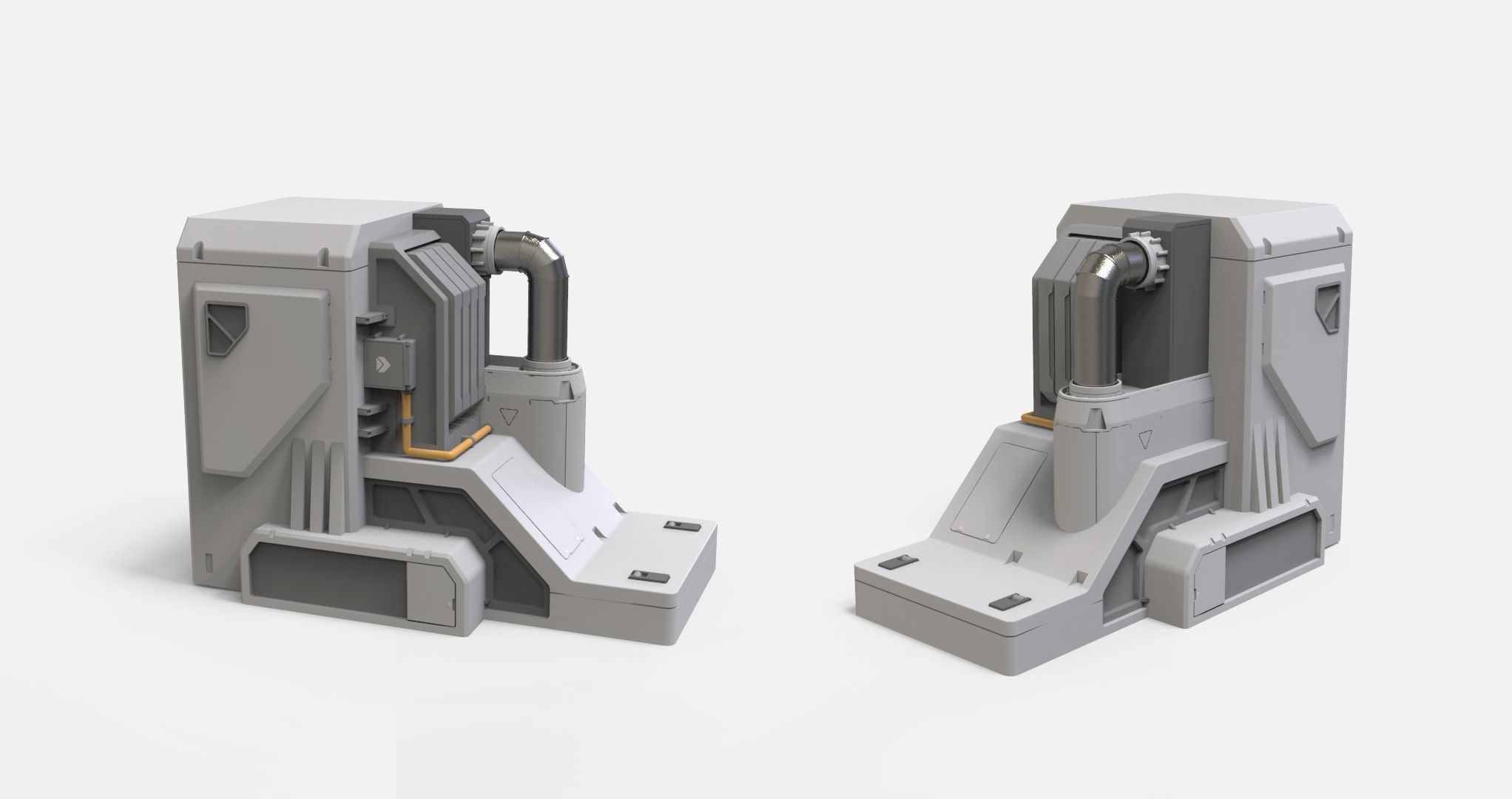 sci-fi Architecture kitbash 50 3D model_9