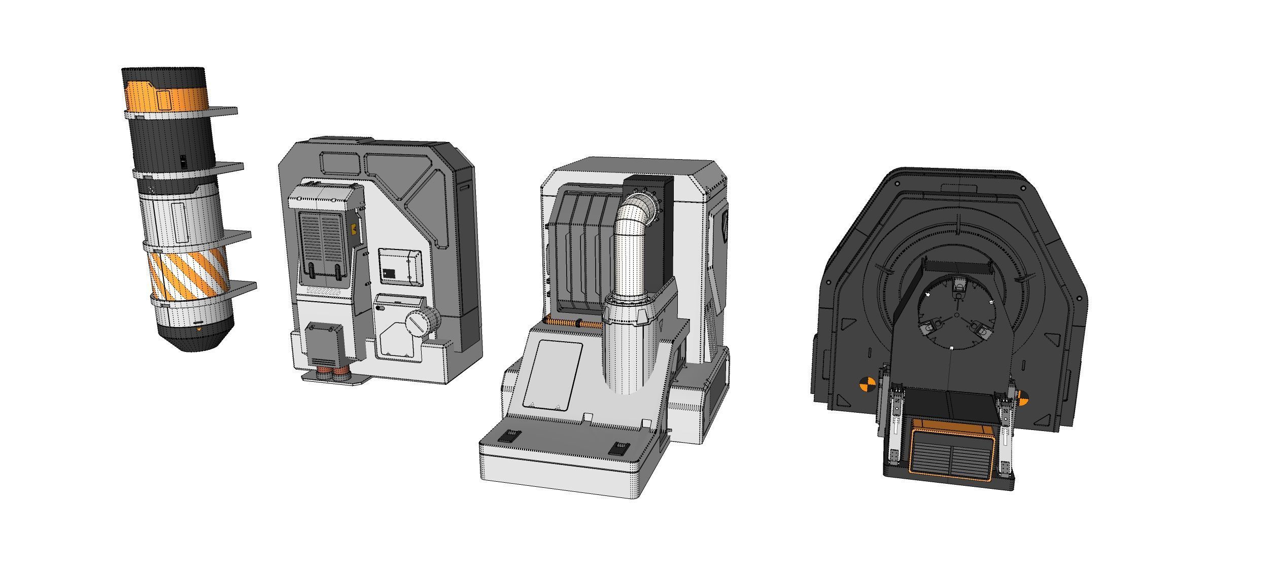 sci-fi Architecture kitbash 50 3D model_23