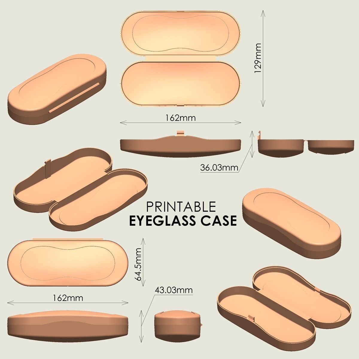 Glasses Case 3D print model_5
