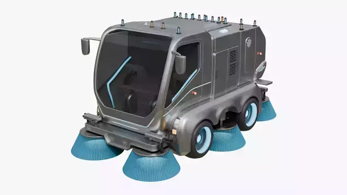 Futuristic Street Sweeper  3D model