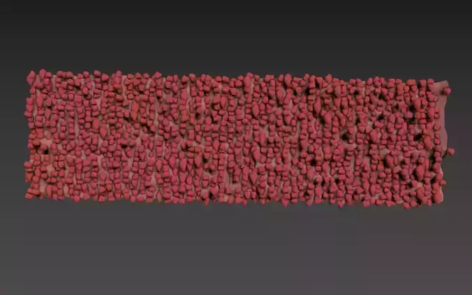 Stone Man Walk and Fall Animation 3D model