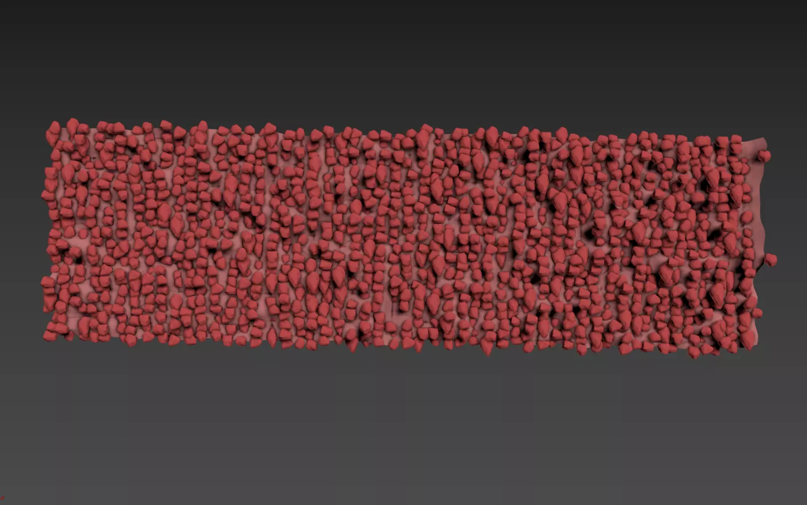 Stone Man Walk and Fall Animation 3D model_0