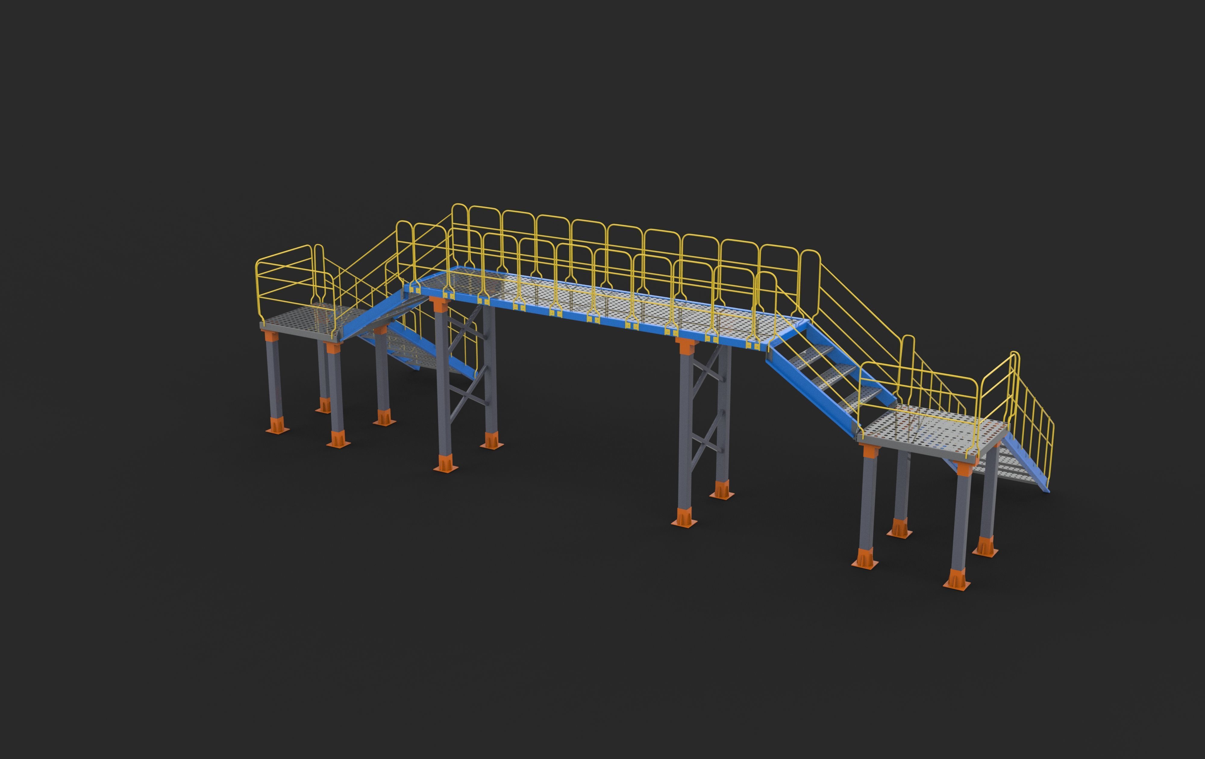Industrial Bridge 3D model_4