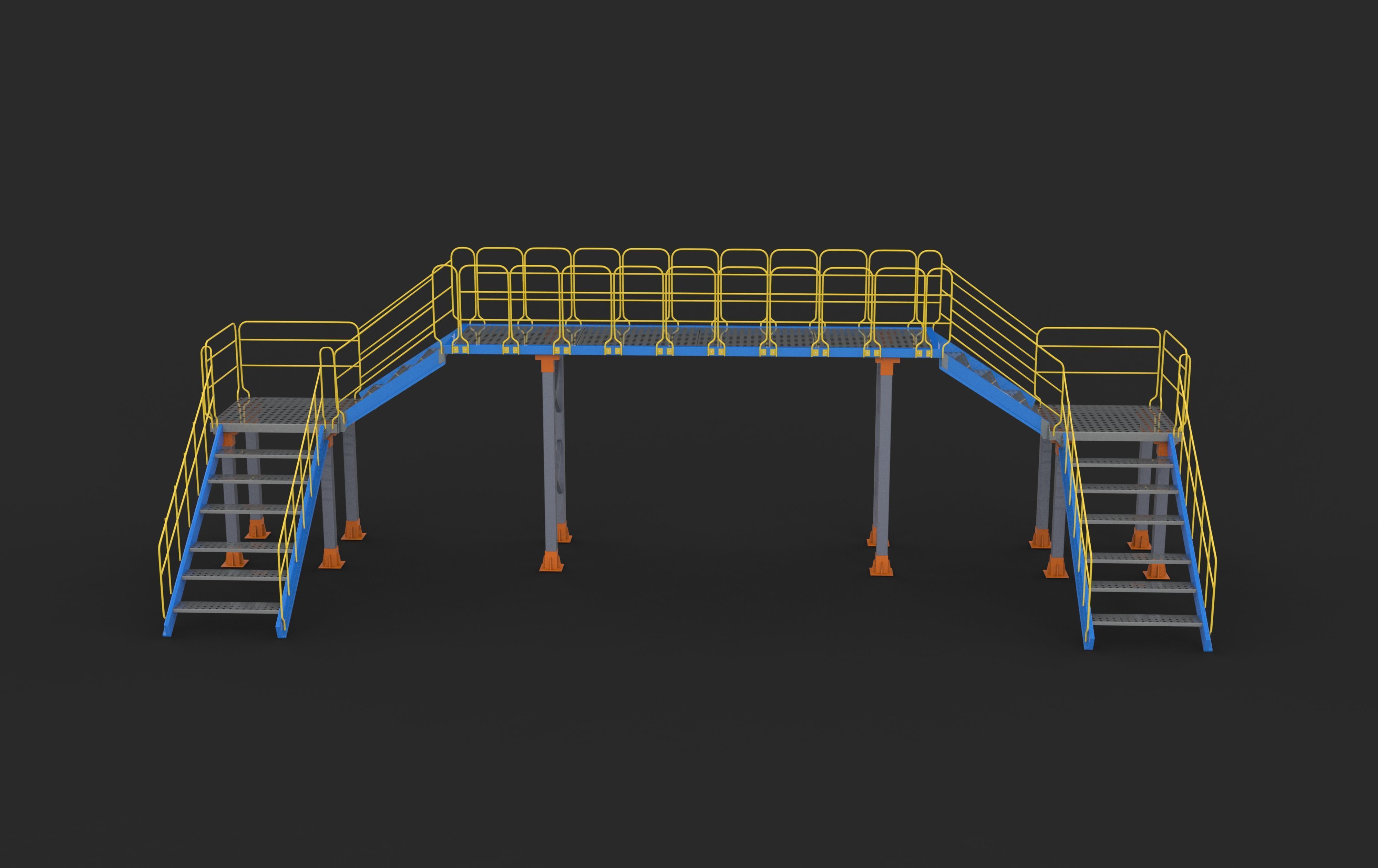Industrial Bridge 3D model_2