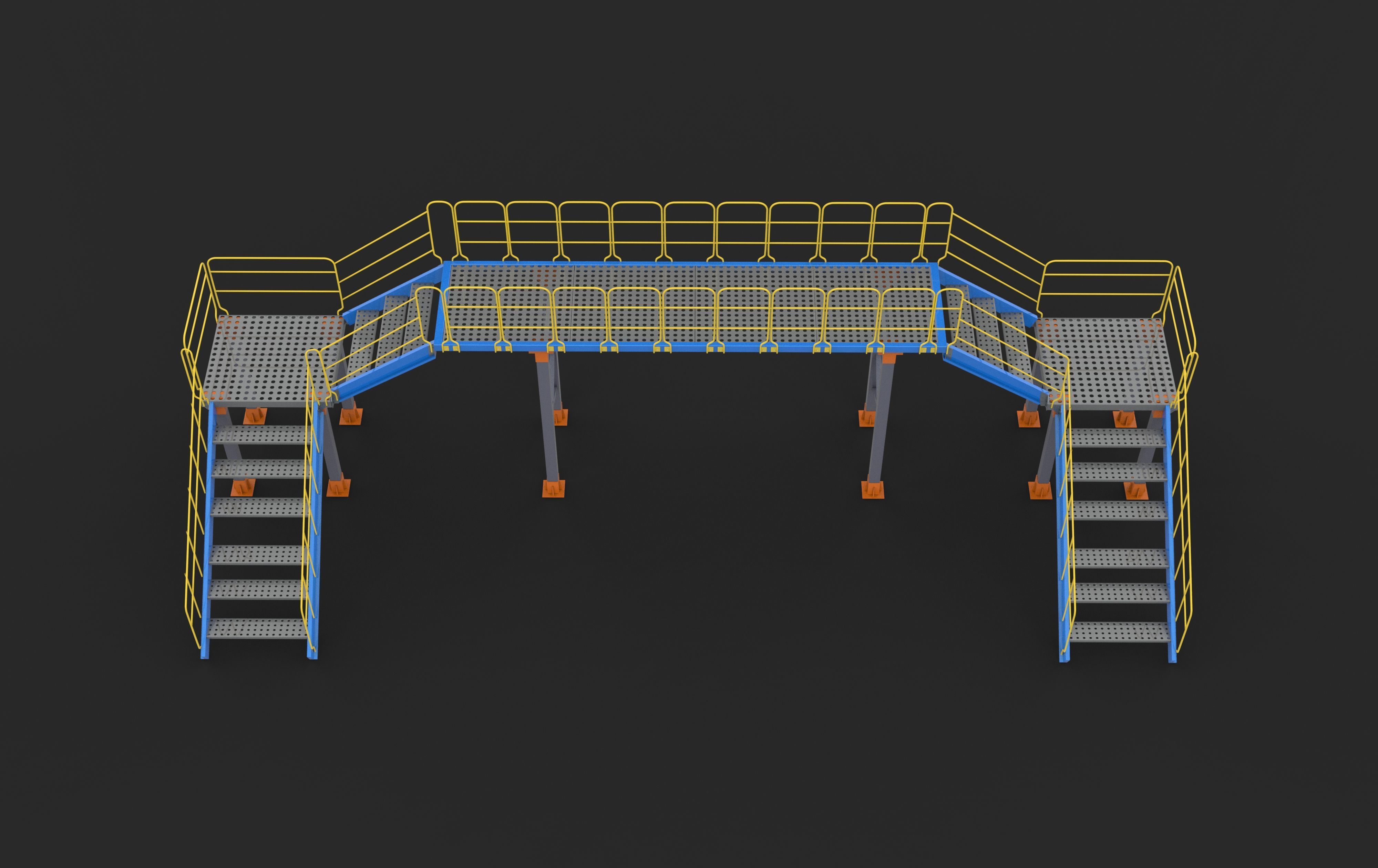 Industrial Bridge 3D model_7