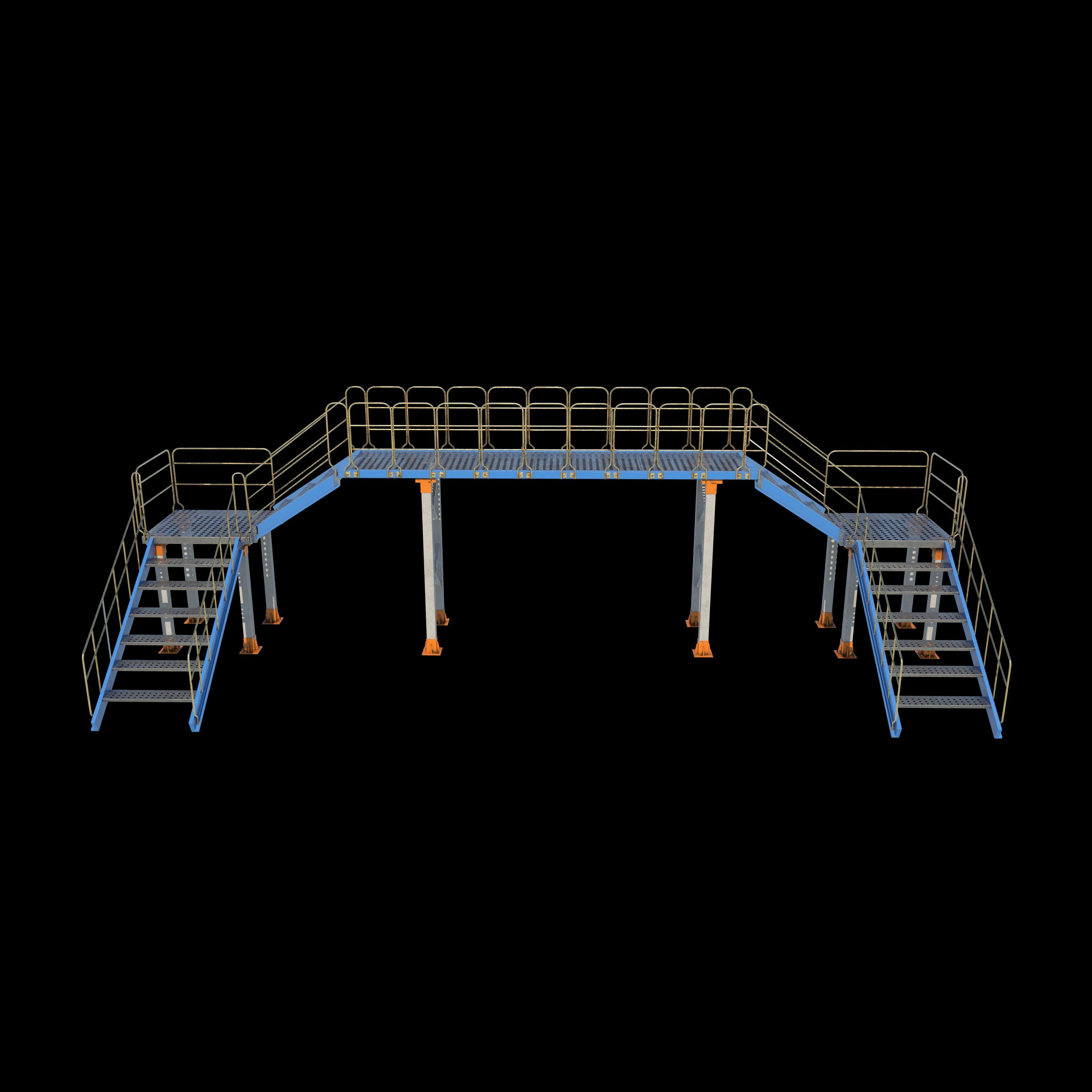 Industrial Bridge 3D model_3