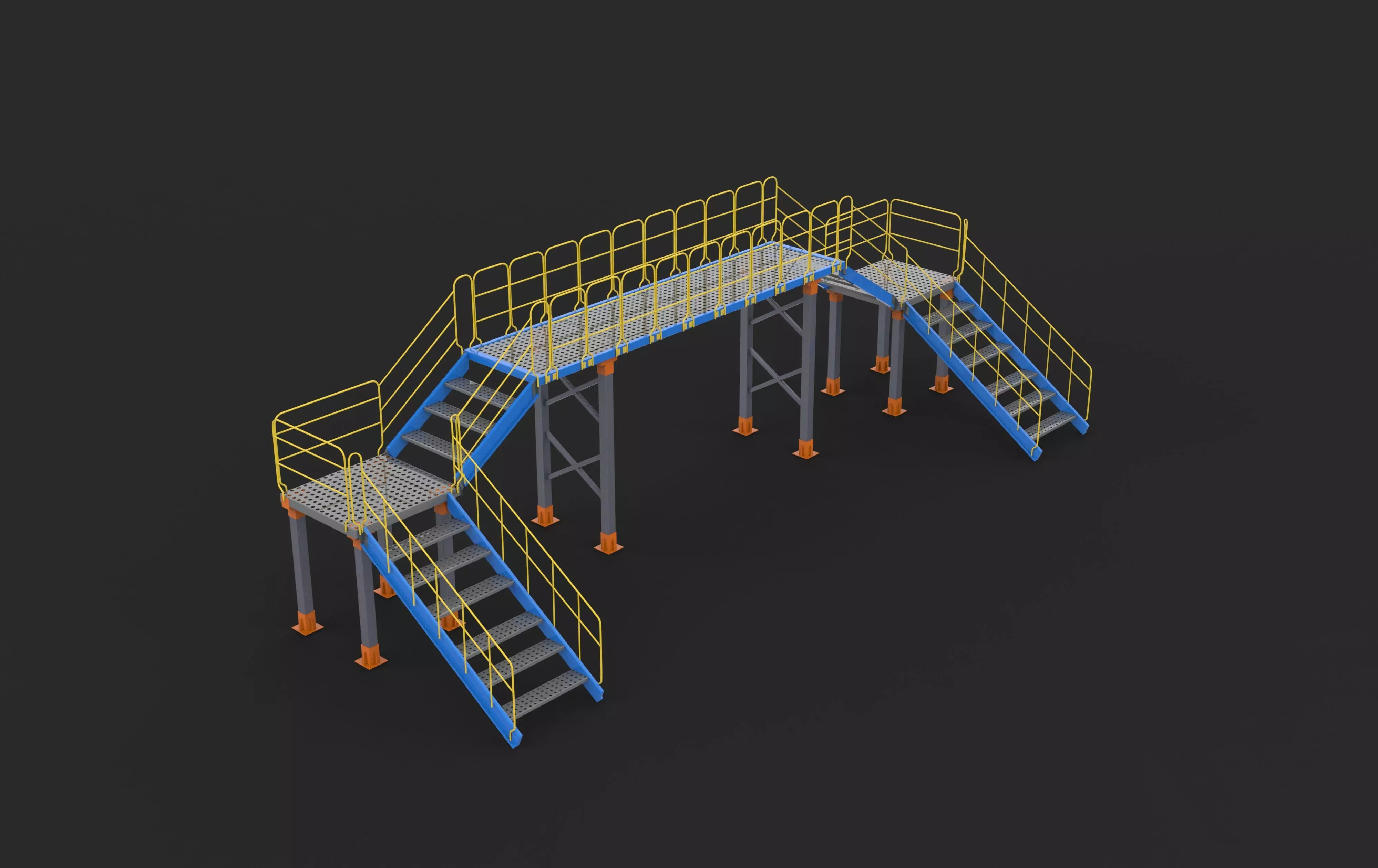 Industrial Bridge 3D model_0
