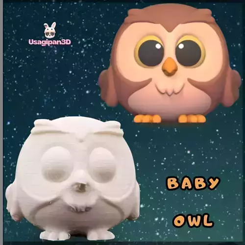 Baby Owl 3D print model