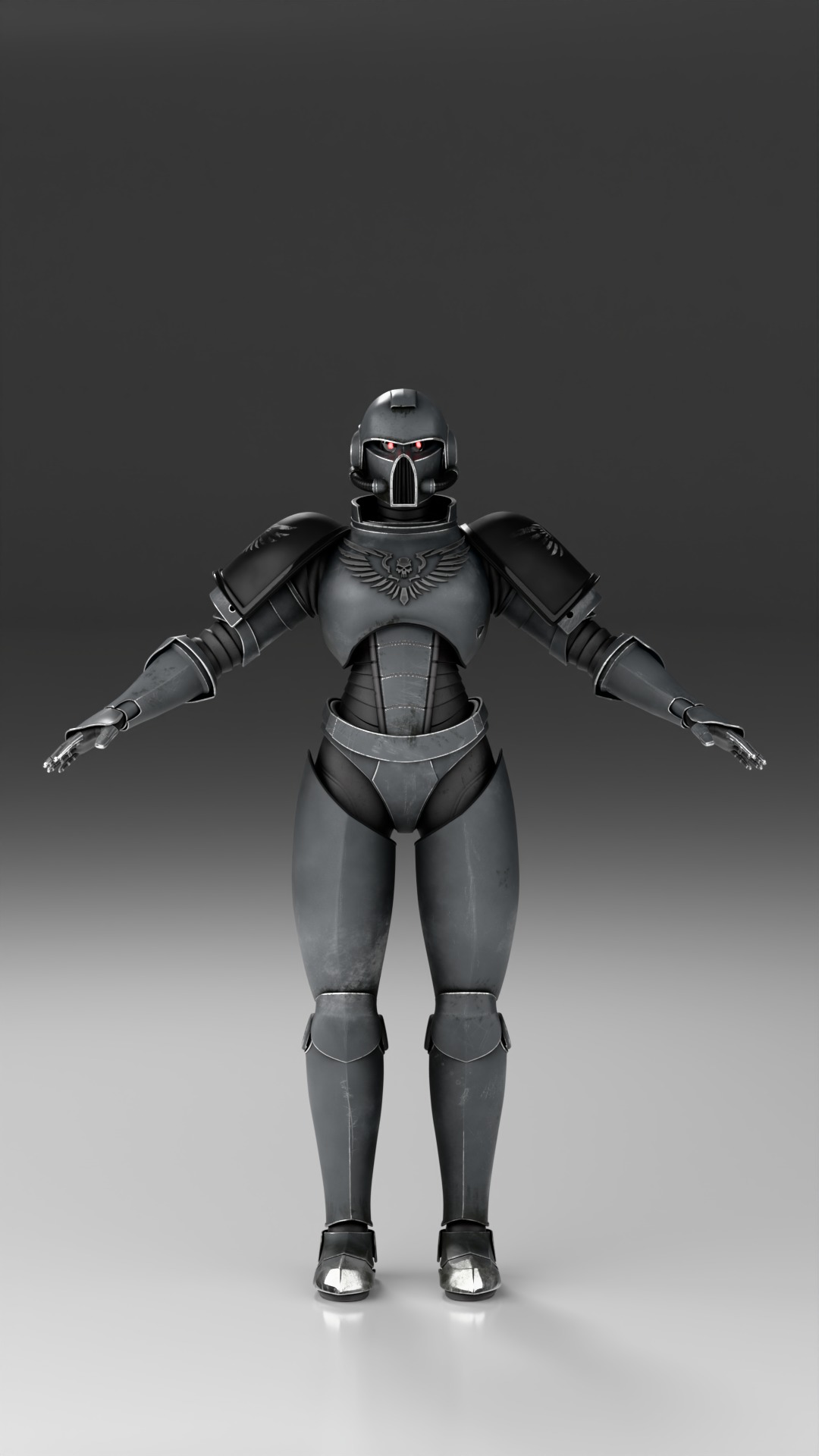 Scifi Armoured Marine Character Rigged  3D model_6