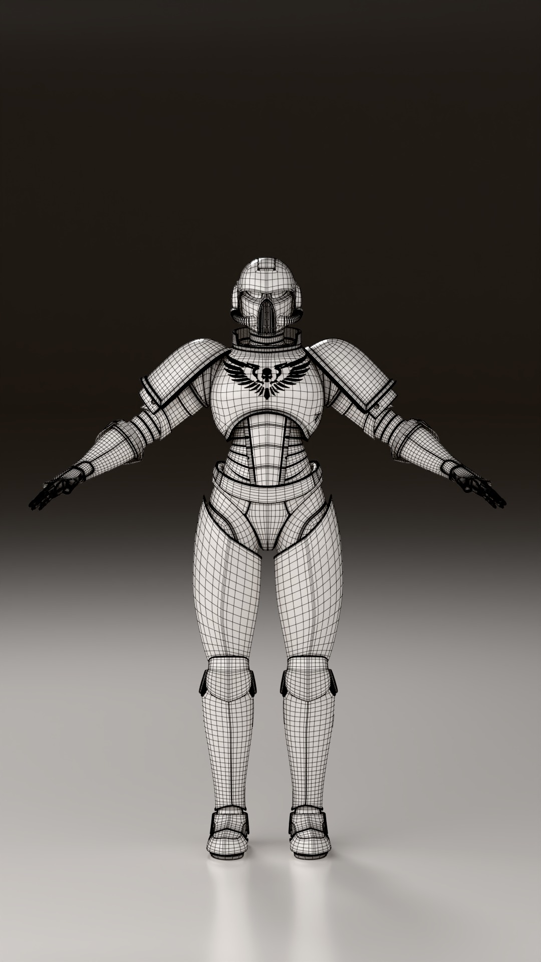 Scifi Armoured Marine Character Rigged  3D model_7