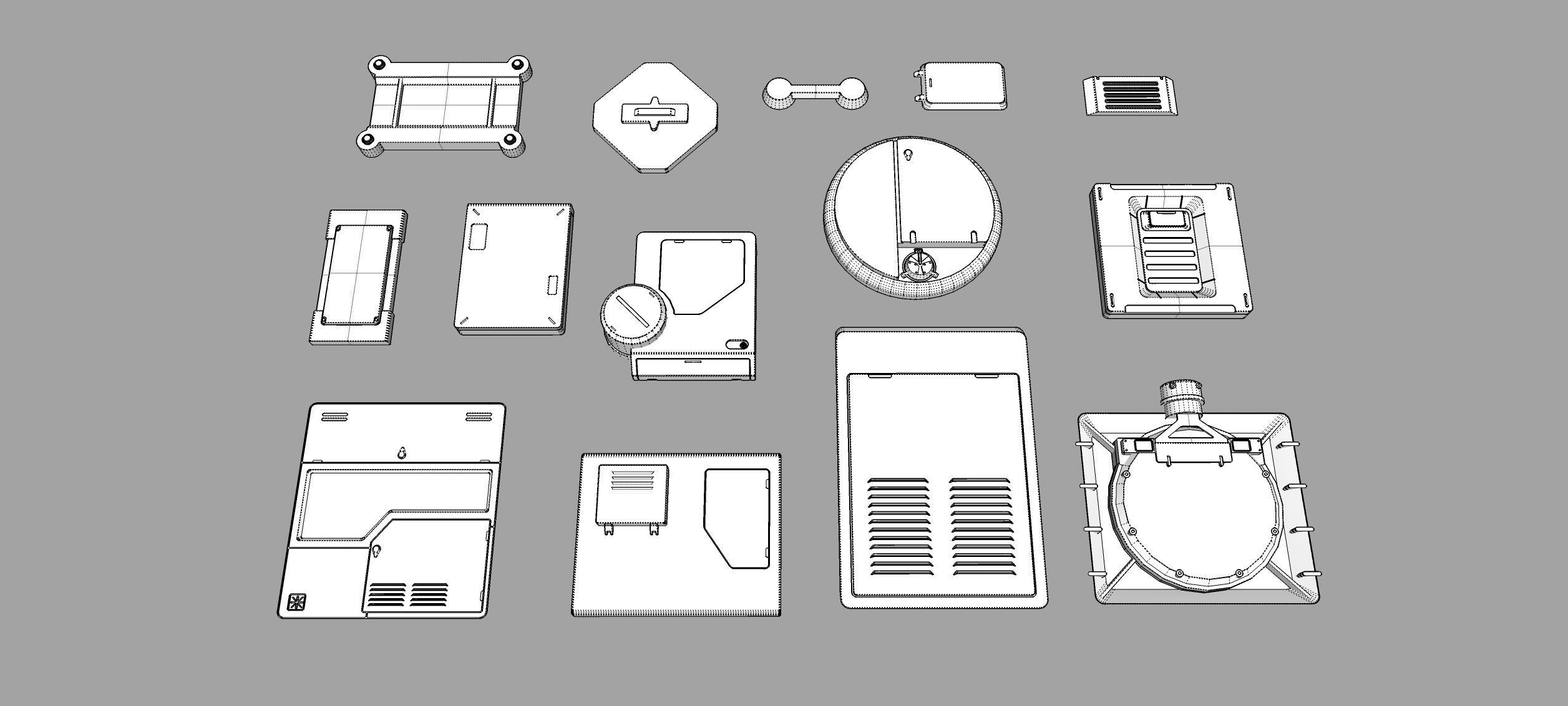 Sci fi trim sheets 4 3D model_17
