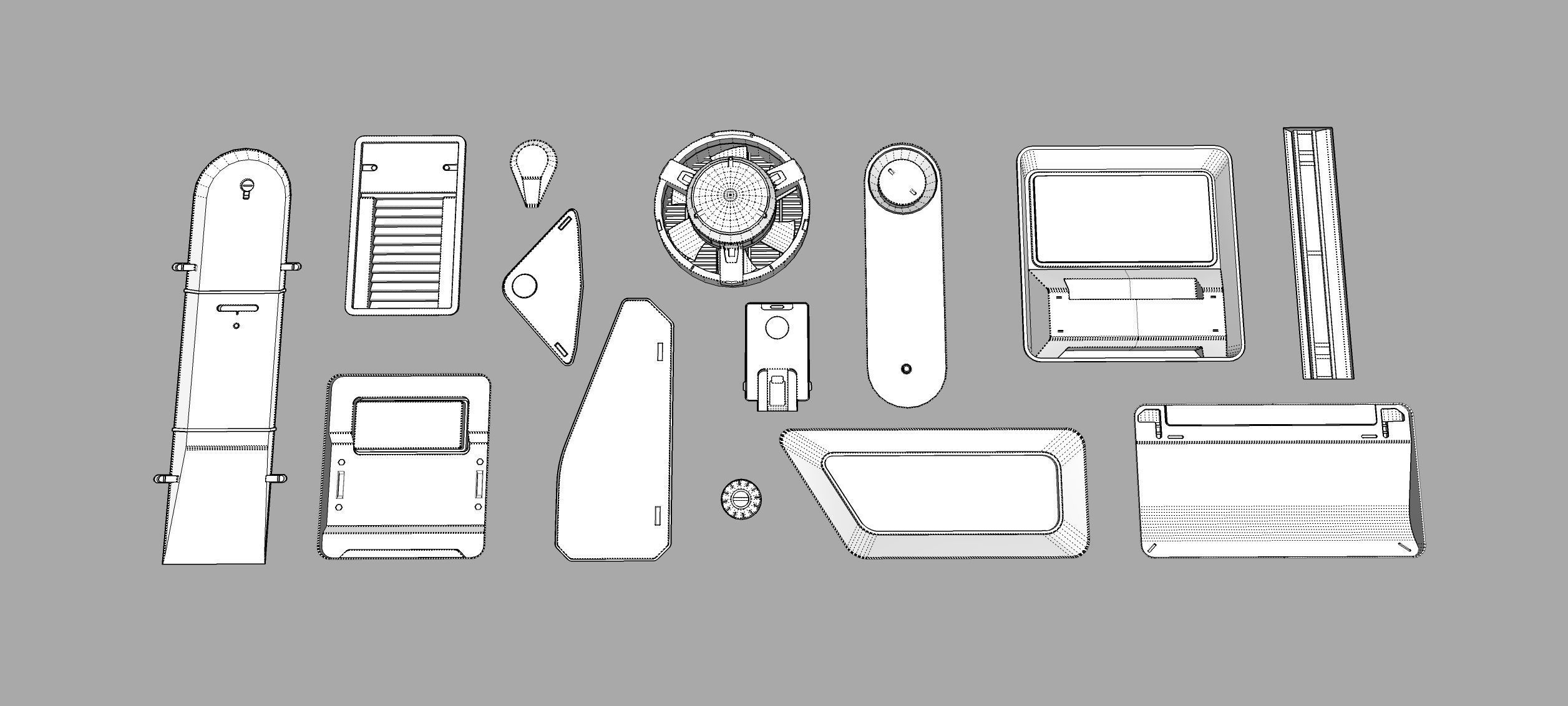 Sci fi trim sheets 4 3D model_20