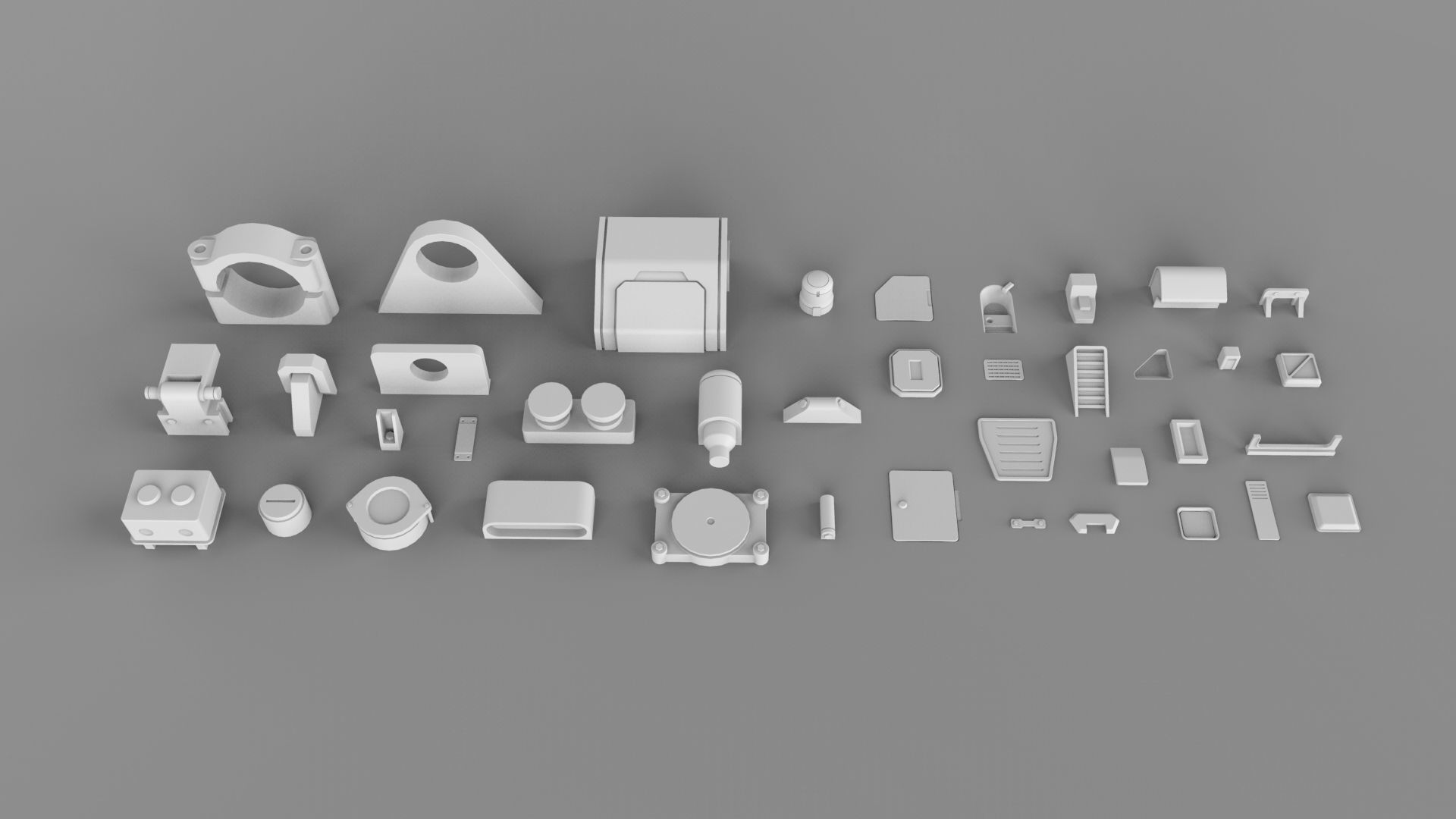 Sci fi trim sheets 4 3D model_7