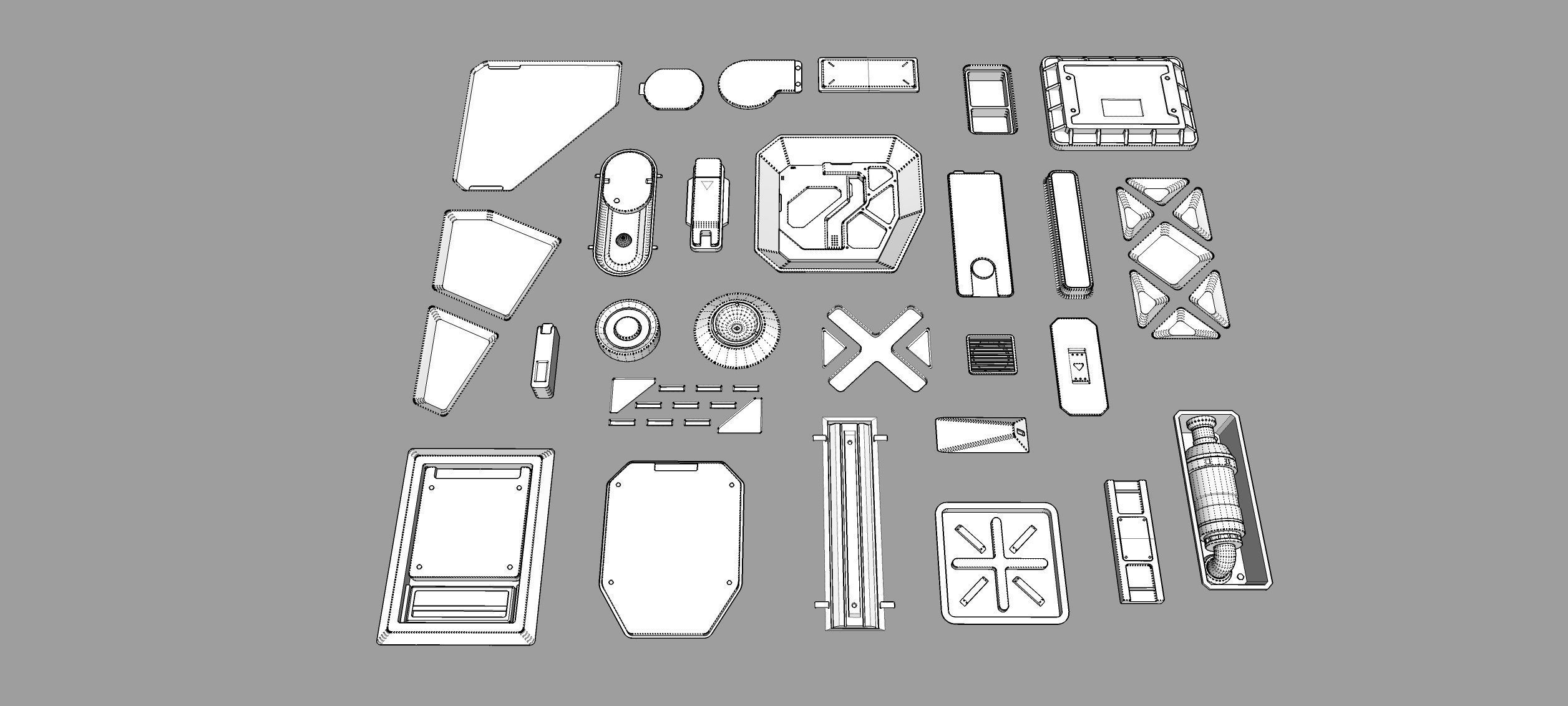 Sci fi trim sheets 4 3D model_14