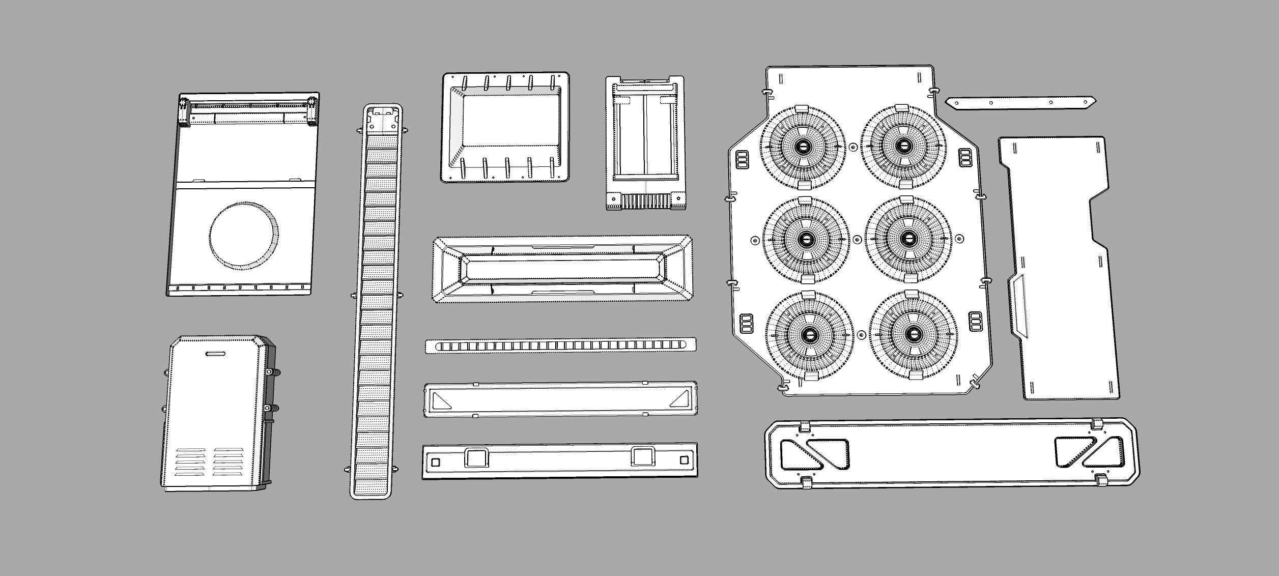 Sci fi trim sheets 4 3D model_23