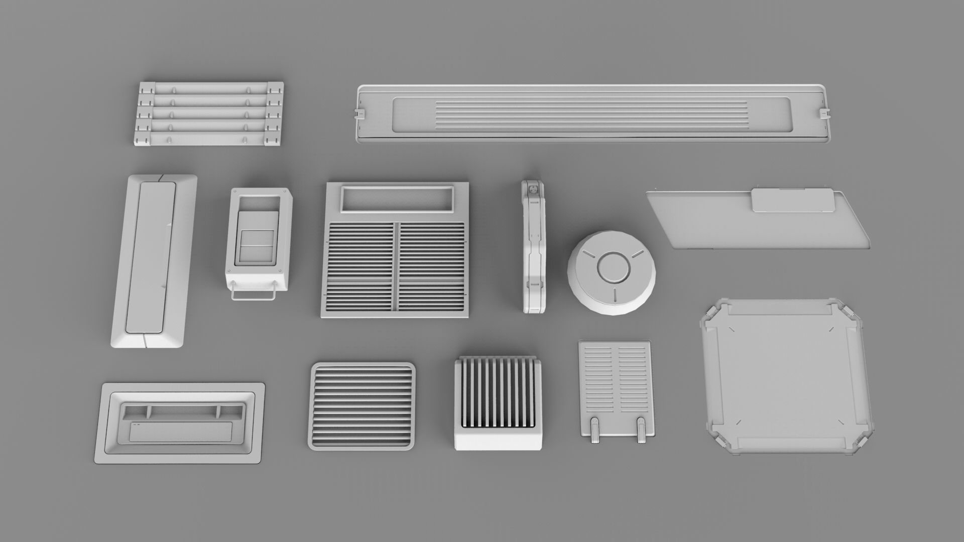 Sci fi trim sheets 4 3D model_10