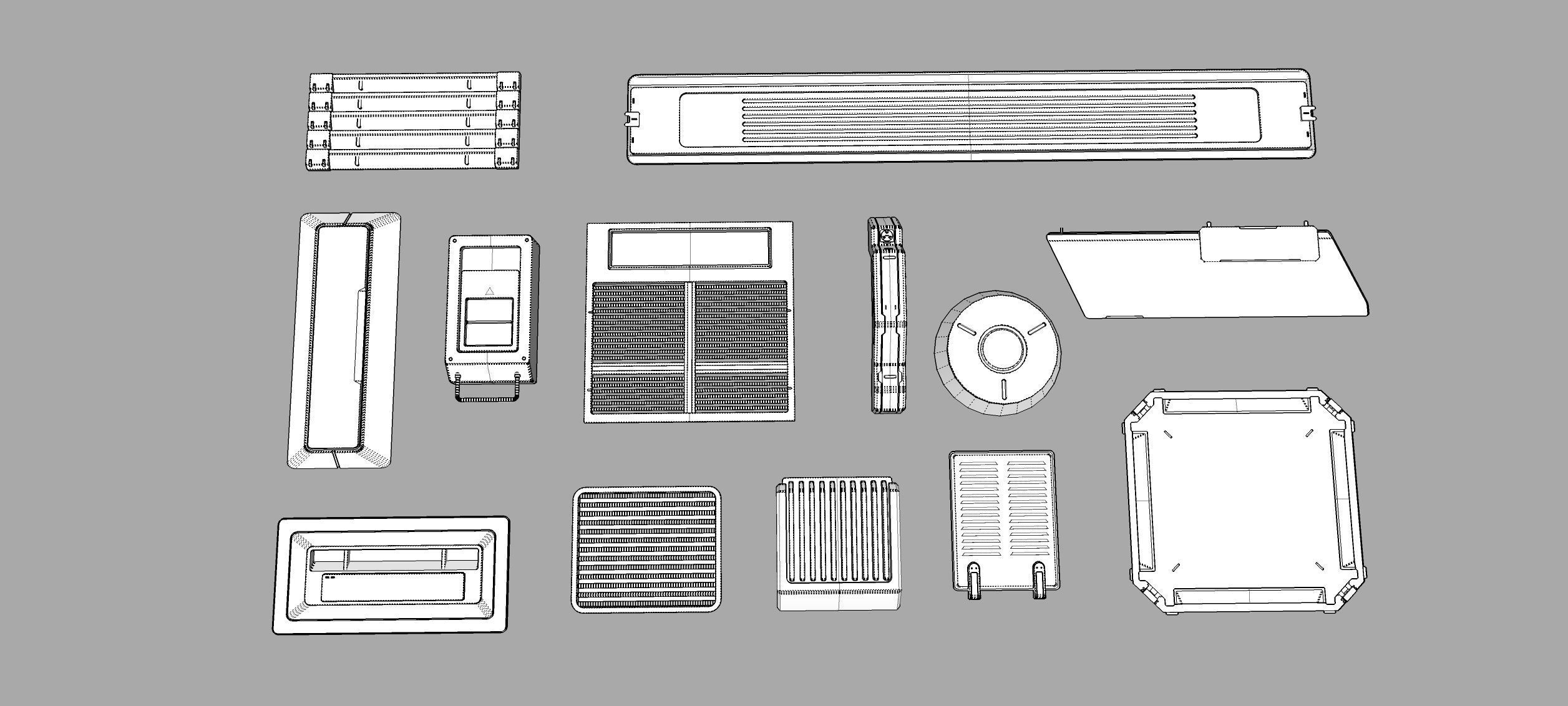 Sci fi trim sheets 4 3D model_22