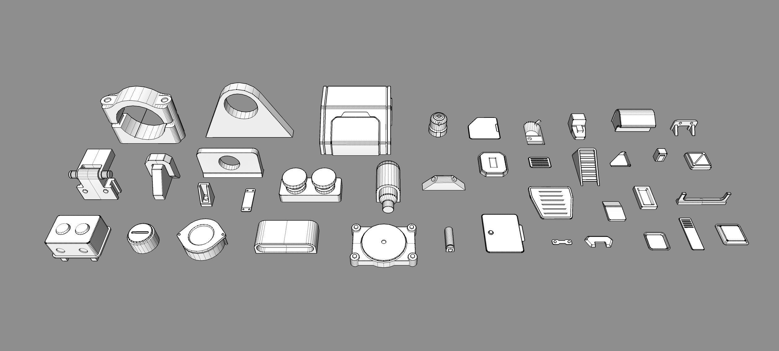 Sci fi trim sheets 4 3D model_19