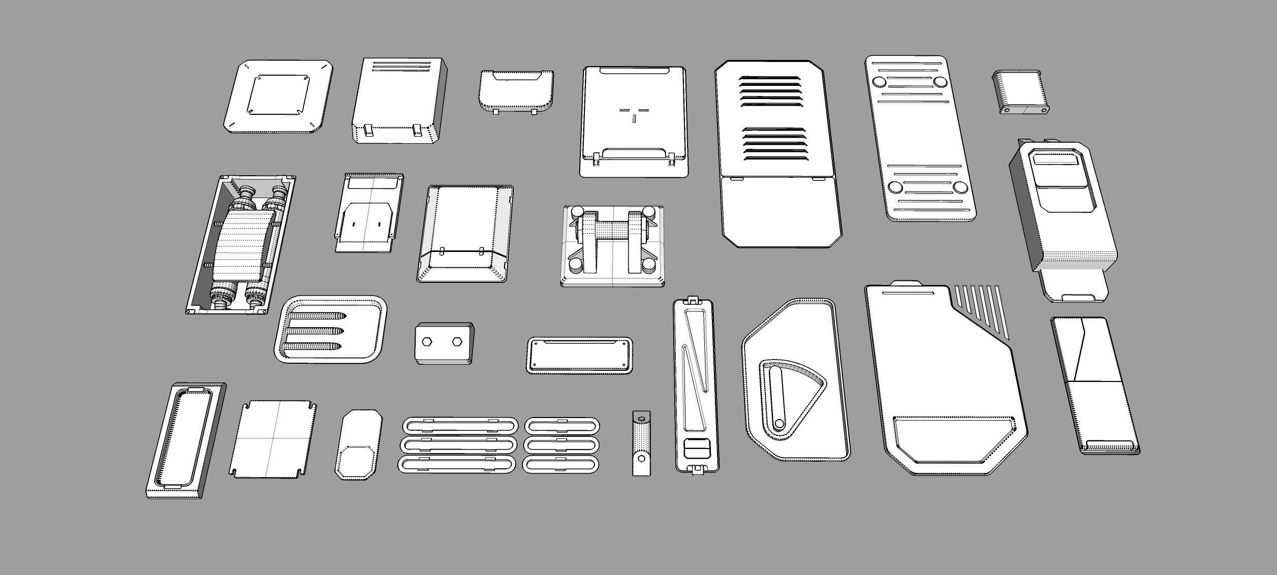 Sci fi trim sheets 4 3D model_15