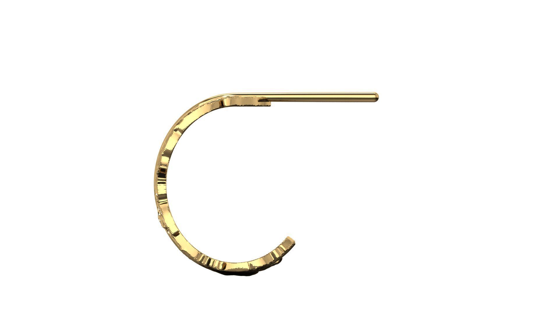 Earrings Feather 3D print model_4