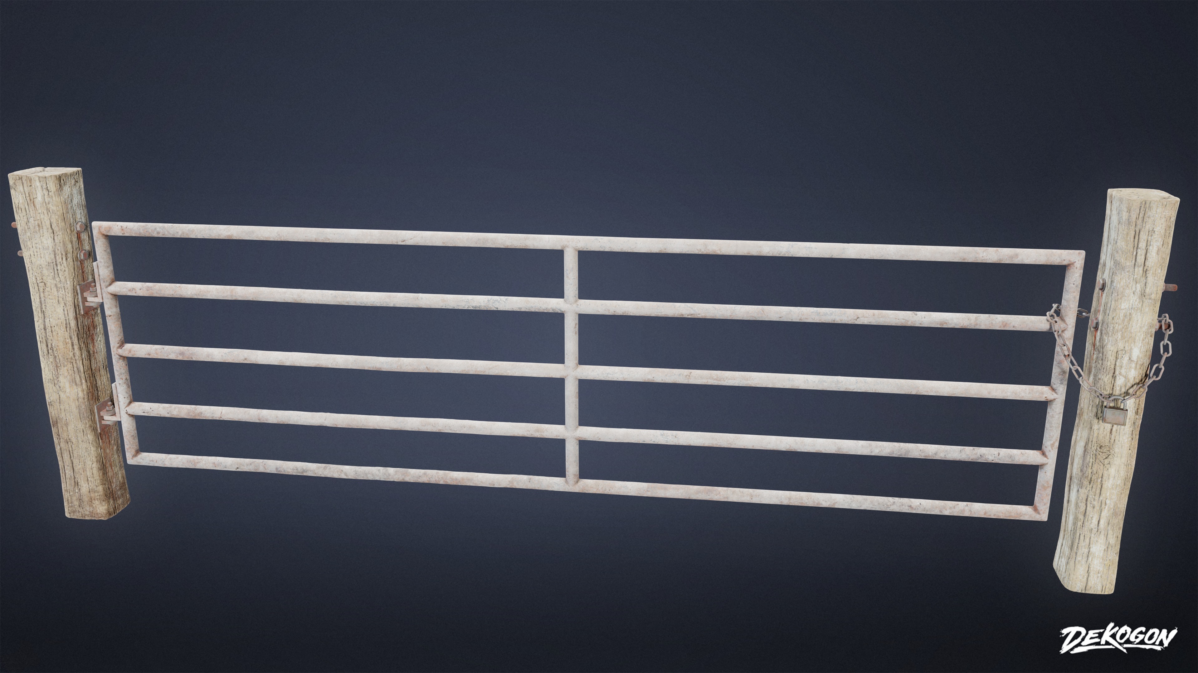 ROADSIDE - Fence Wire Set 01 - LOW POLY AND NANITE Low-poly 3D model_1