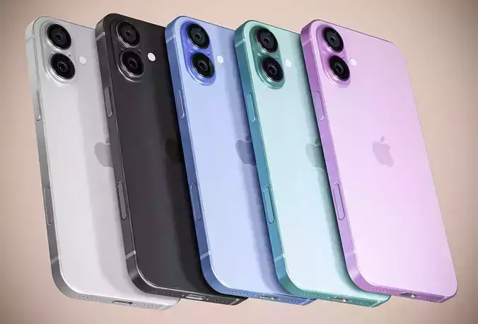 IPhone 16 High Quality PBR Low-poly 3D model IPhone 16 High Quality PBR Low-poly 3D model