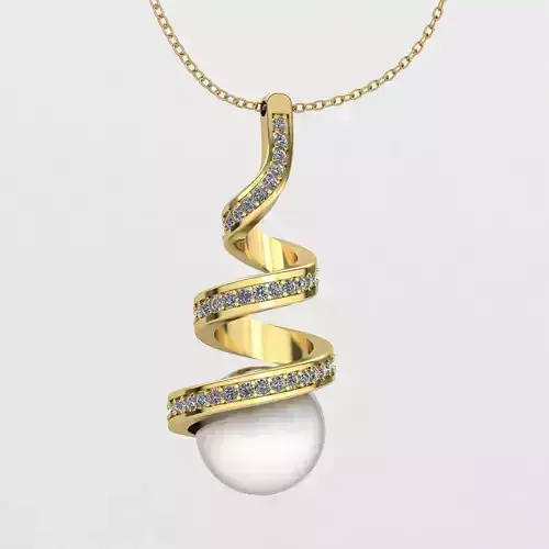 twisted pendant with pearal