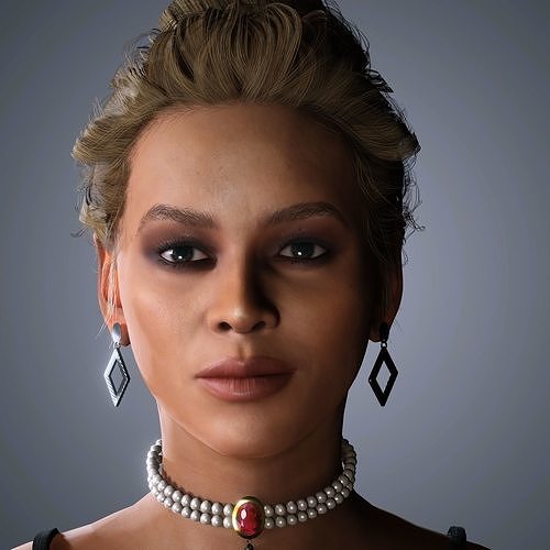 Beyonce Character 3D Model Low-poly 3D model