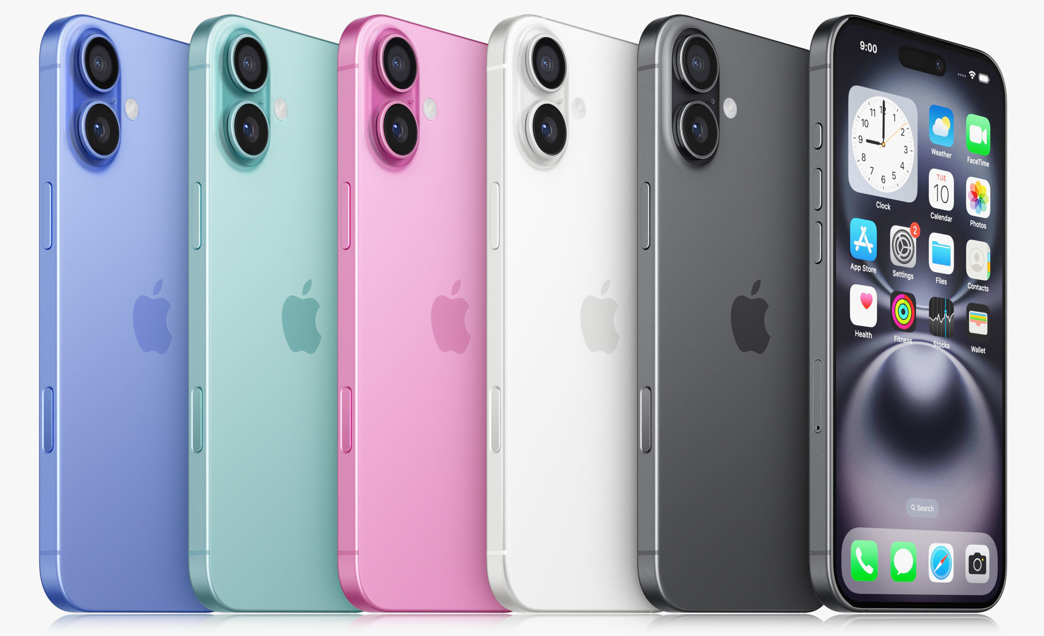 Apple iPhone 16 plus All colors 3D model_8
