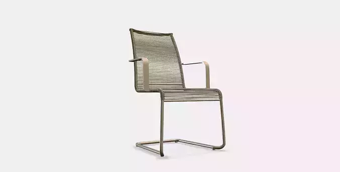VASMAN Chair with armrests outdoor 1 Low-poly 3D model