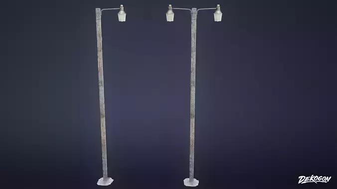 ROADSIDE - Light Post Docks 01 - LOW POLY AND NANITE