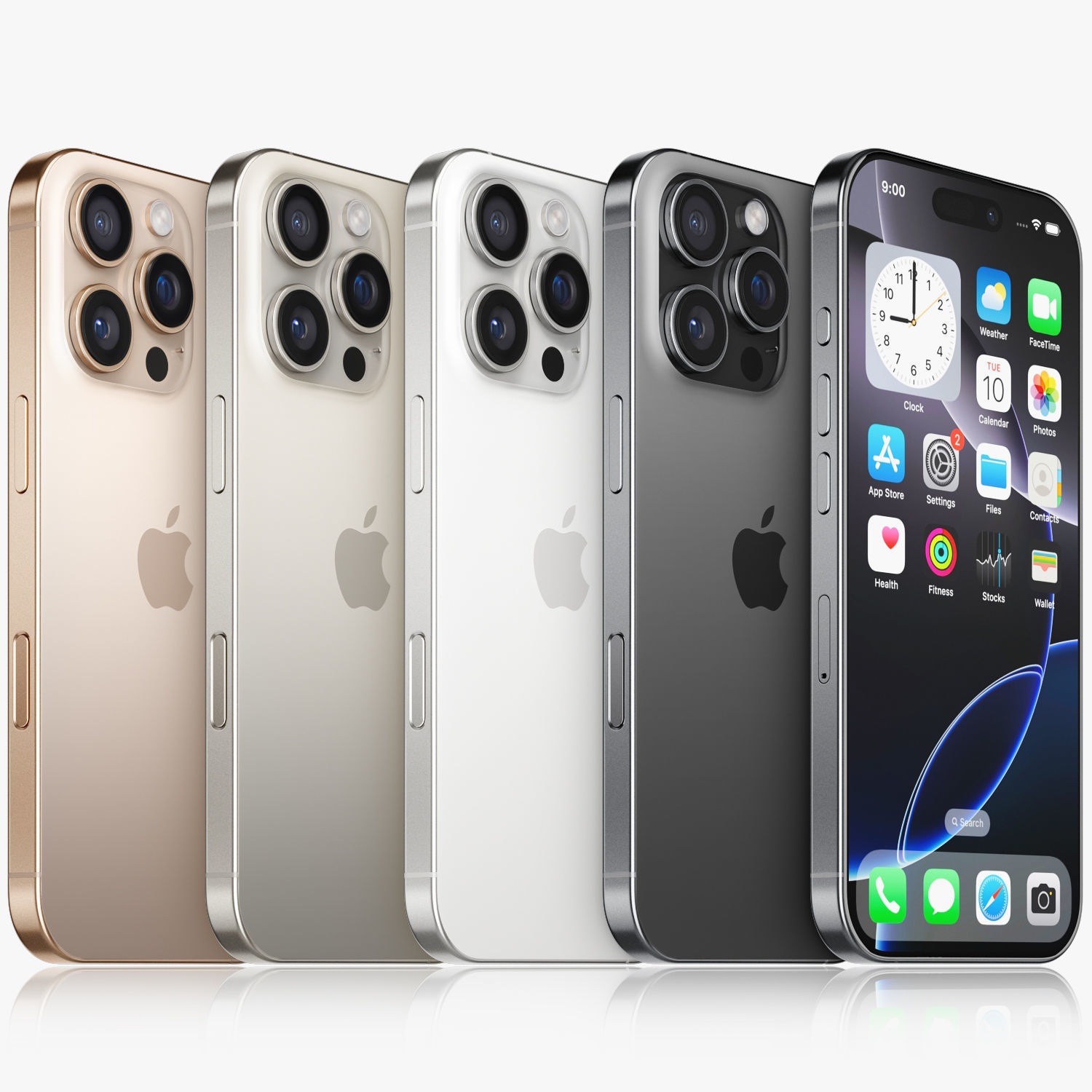 Apple iPhone 16 pro All Colors 3D model_1
