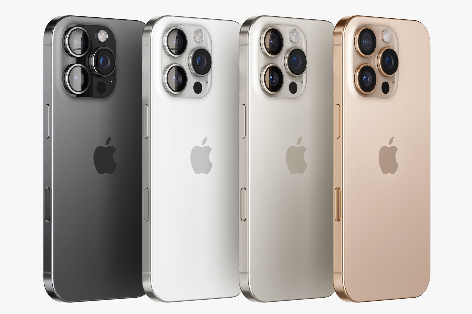 Apple iPhone 16 pro All Colors 3D model_2