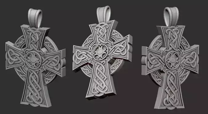 Viking cross pendant STL
