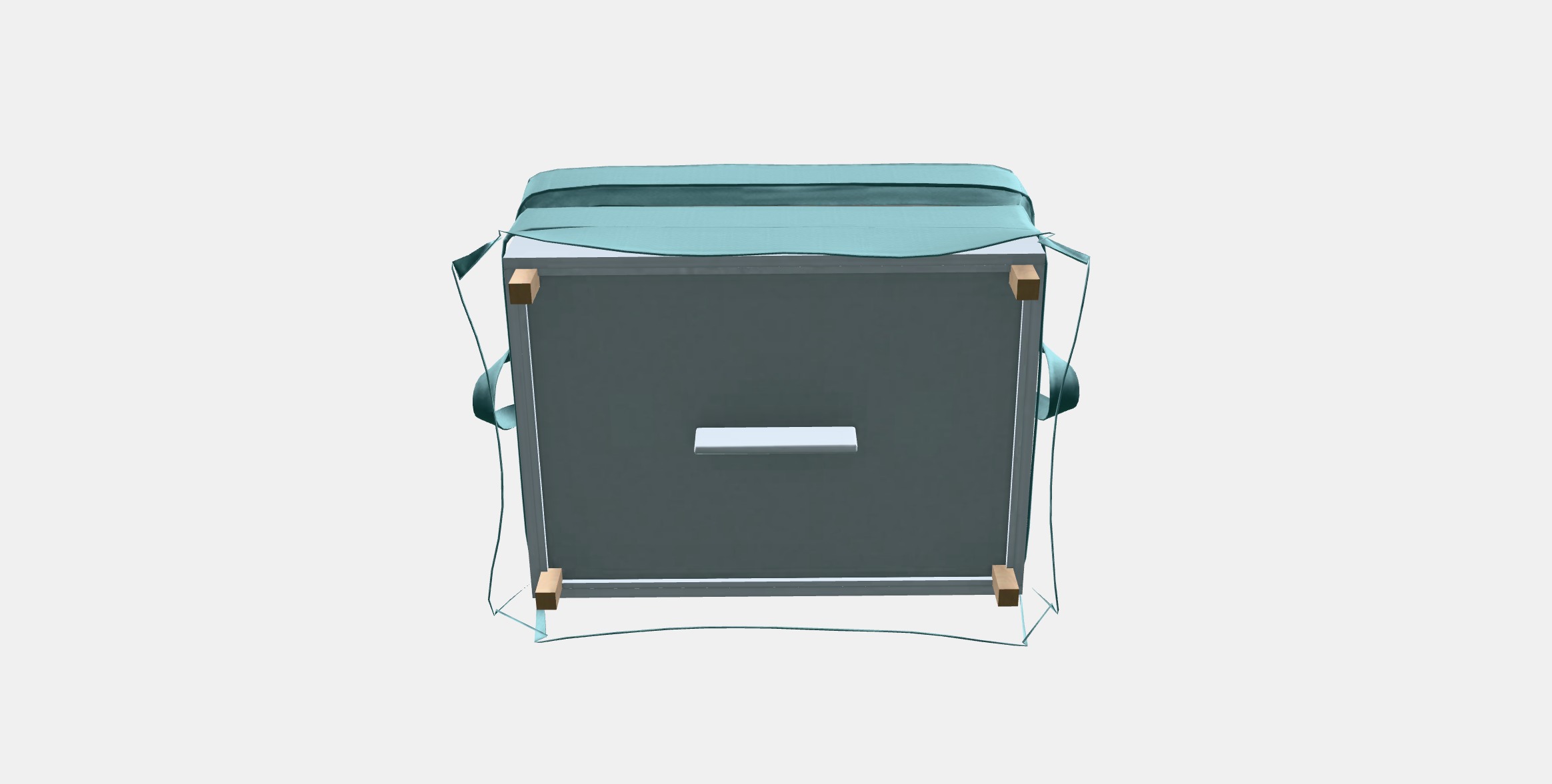 EKTORP Footstool 1 Low-poly 3D model_6