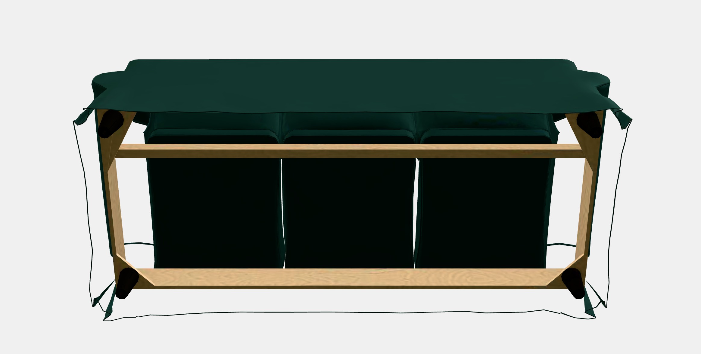 EKTORP 3-seat sofa 2 Low-poly 3D model_7