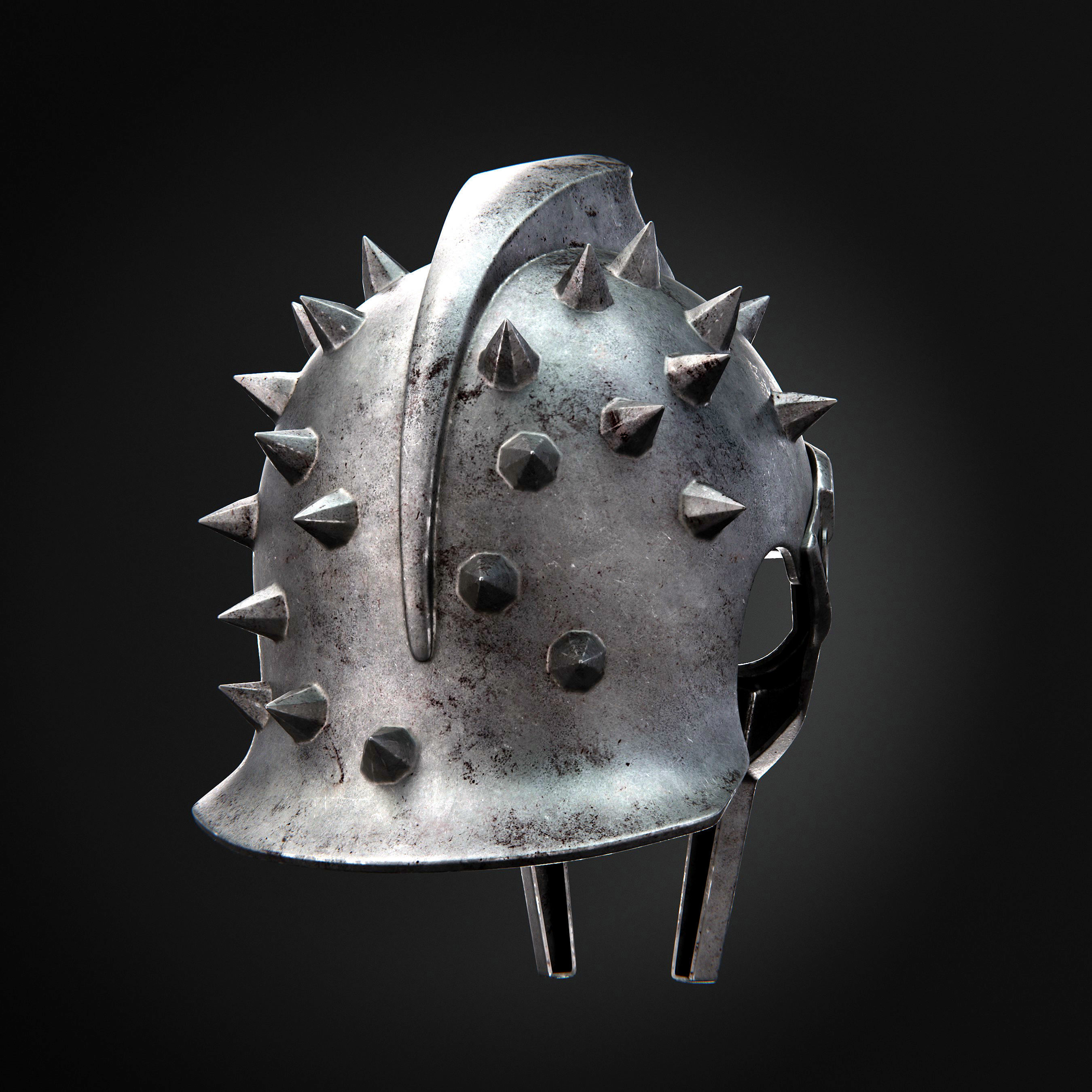Gladiator Helmet 3D model_3