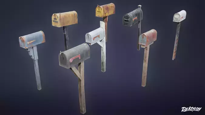 ROADSIDE - Mailbox 01 - LOW POLY AND NANITE