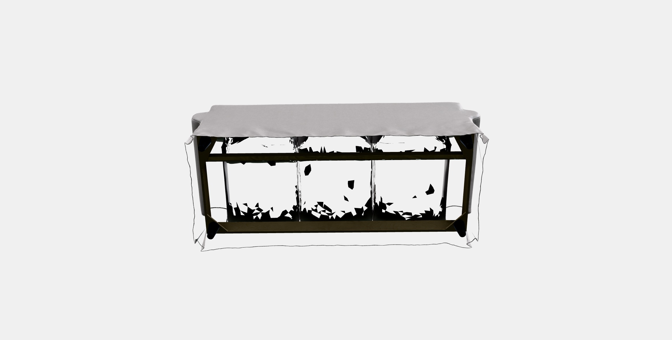 EKTORP 3-seat sofa 3 Low-poly 3D model_4