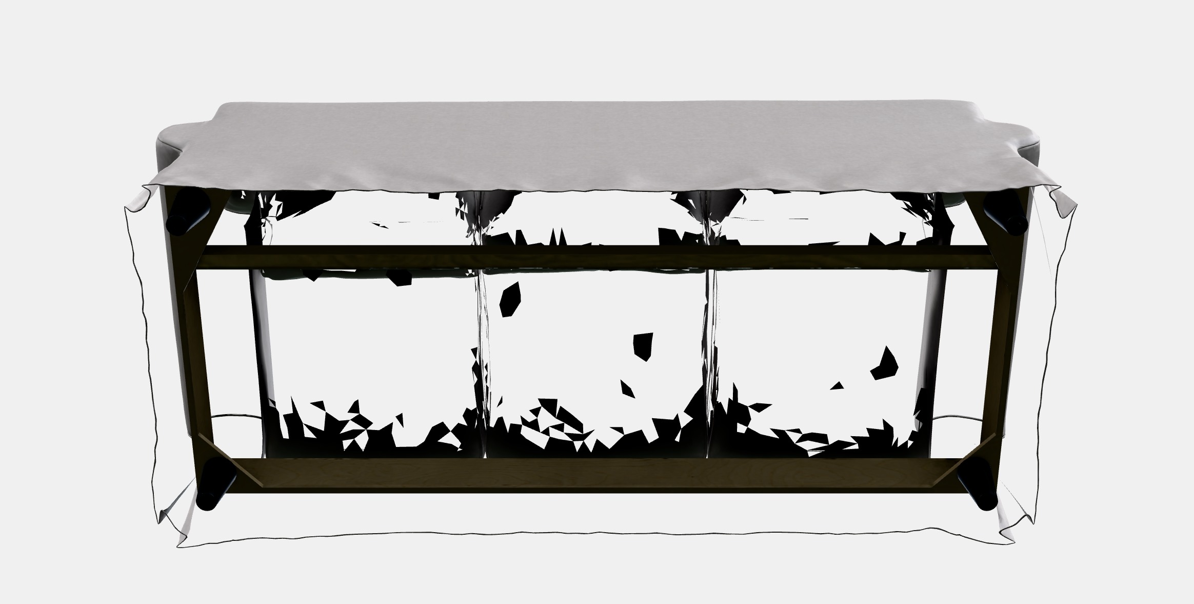 EKTORP 3-seat sofa 3 Low-poly 3D model_7