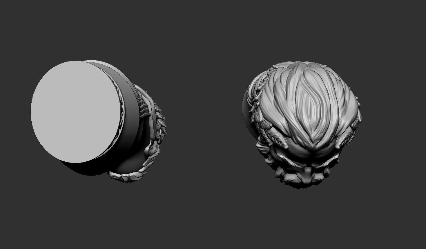 Zeus Head Knife Handle 3D print model_10