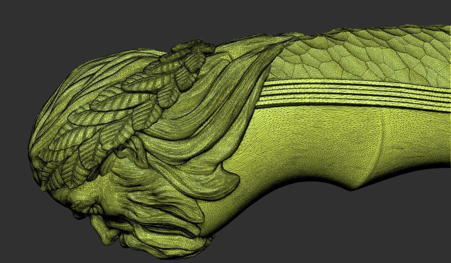 Zeus Head Knife Handle 3D print model_15