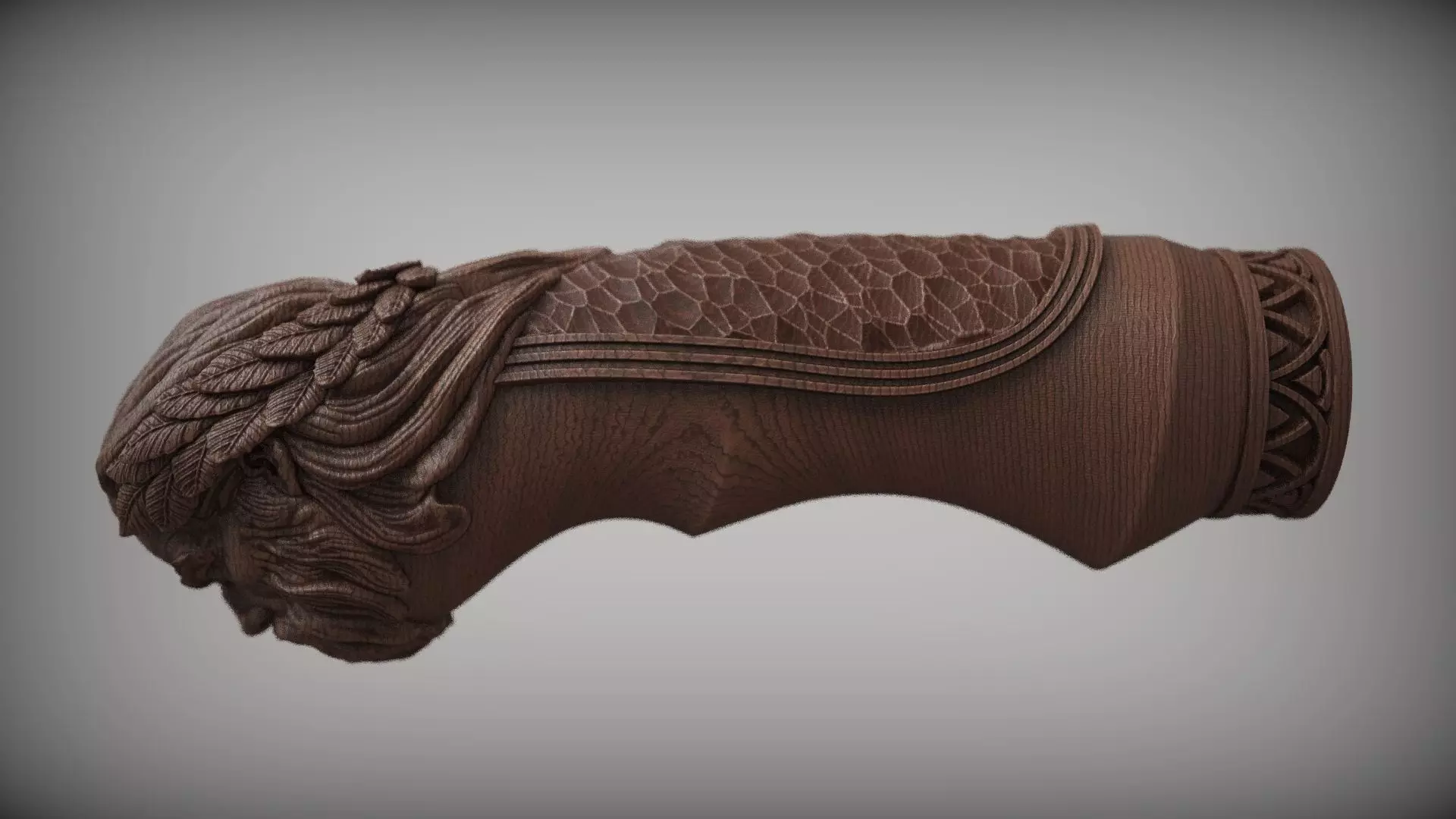 Zeus Head Knife Handle 3D print model_0